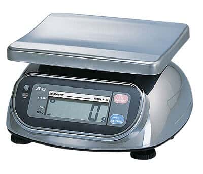 A&D Weighing SK-1000WP Portable Washdown Scale, 1000g