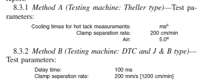 热粘力 Hot Tack测试意义及测试方法介绍