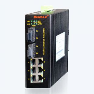 MIE-5210 6FE+2F卡轨式百兆网管型工业以太网<em>交换机</em>