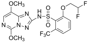 乙腈中五氟磺草胺溶液