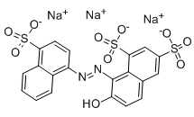 甲醇/水中胭脂红溶液