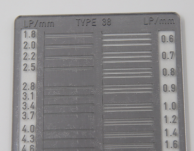 德国IBA TYP 38空间分辨率测试卡(200188)