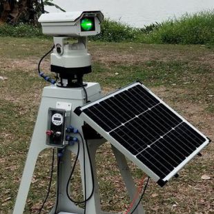 广州绿歌1W全自动太阳能激光驱鸟器 多功能含遥控定时键盘操作