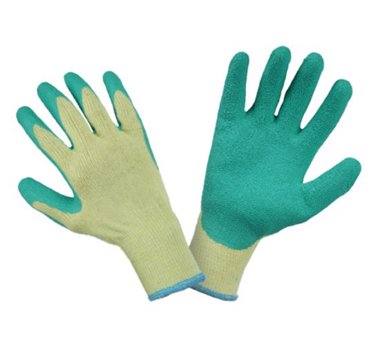 霍尼韦尔 经济款黄绿天然乳胶涂层工作手套