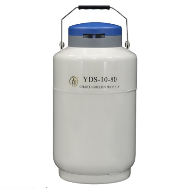 贮存型液氮生物容器 10L，口径80mm （不含蓝色锁盖）|YDS-10-80（含6个120mm高的圆形提筒