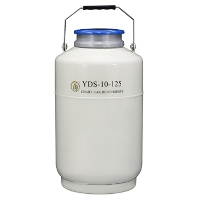 大口径液氮罐 10L，口径125mm （不含蓝色锁盖）|YDS-10-125（不含提筒）|金凤