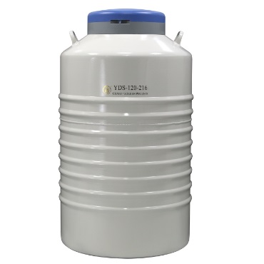 贮存型液氮生物容器 121L，口径216mm （不含蓝色锁盖）|YDS-120-216（含5个十层（每层放9