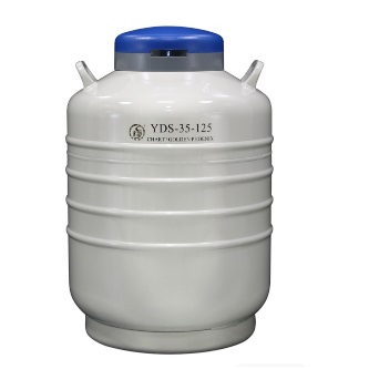 贮存型液氮生物容器 35.5L，口径125mm （不含蓝色锁盖）|YDS-35-125(含6个276mm高的