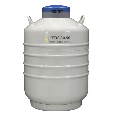 贮存型液氮生物容器 31.5L，口径90mm （不含蓝色锁盖）|YDS-30-90(含6个276mm高的圆形提筒)|金凤