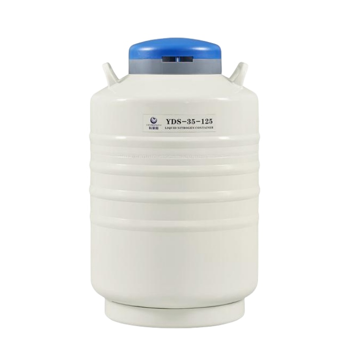 液氮生物容器 35L，口径125mm|YDS-35-125-T（标配6个276MM圆提筒；含保护套；含锁盖，可选配运输车）|科莱斯