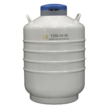 贮存型液氮生物容器 31.5L，口径80mm （不含蓝色锁盖）|YDS-30-80(含6个276mm高的圆形提筒)|金凤