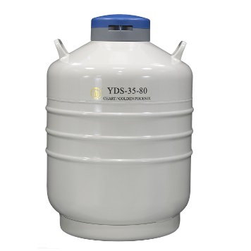 贮存型液氮生物容器 35.5L，口径80mm （不含蓝色锁盖）|YDS-35-80(含6个276mm高的圆形