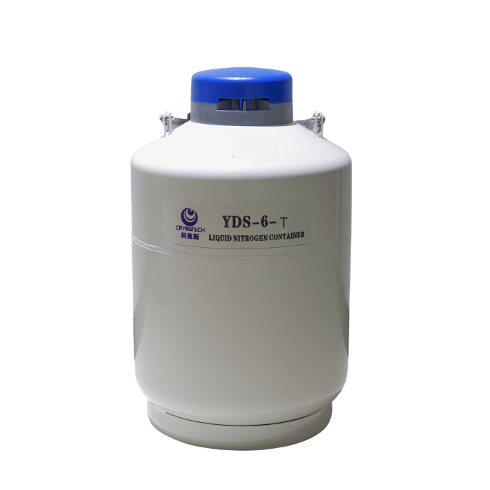 便携式液氮生物容器 6L,口径50mm|YDS-6-T（标配6个120MM圆提筒；含保护套，含锁盖）|科莱斯