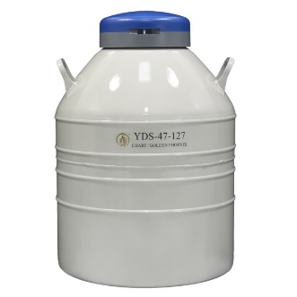 贮存型液氮生物容器 47L，口径127mm （不含蓝色锁盖）|YDS-47-127(含6个5层的方提筒)|金凤