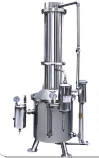 不锈钢塔式蒸汽重蒸馏水器 50L/h|TZ50|三申