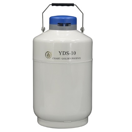 贮存型液氮生物容器 10L 口径50mm （不含蓝色锁盖）|YDS-10(含6个120mm高的圆形提筒)|金