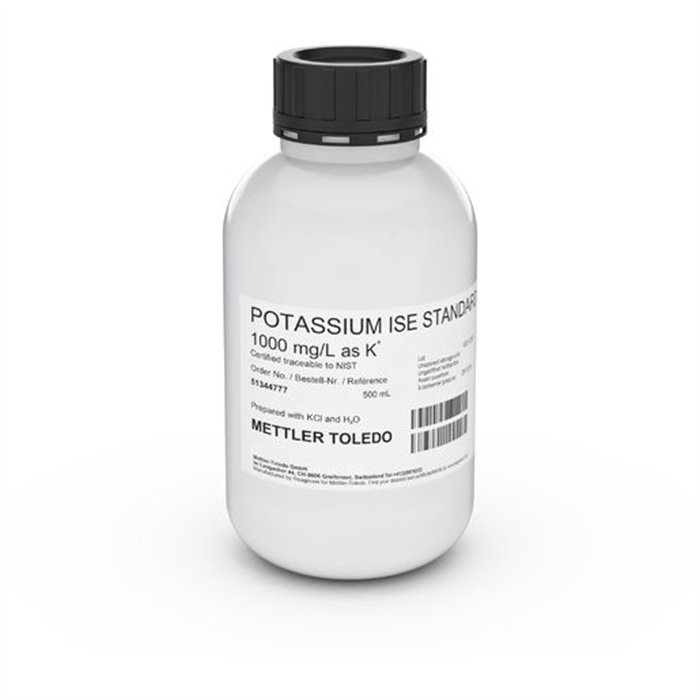 离子校准标准液|钾离子校准标准液1000mg/L，500mL|MettlerToledo/梅特勒-托利多