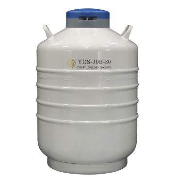 运输型液氮生物容器 31.5L，口径80mm （不含蓝色锁盖）|YDS-30B-80(含6个120mm高的圆形提筒)|金凤