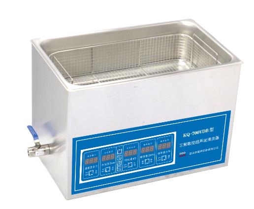 台式三频数控超声波清洗器22.5L 45/80/100kHz|KQ-700VDB三频|舒美