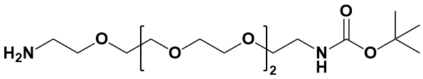 (17-氨基-3,6,9,12,15-五氧杂十七烷)氨基甲酸叔丁酯|NH2-PEG5-C2-NH-Boc|1