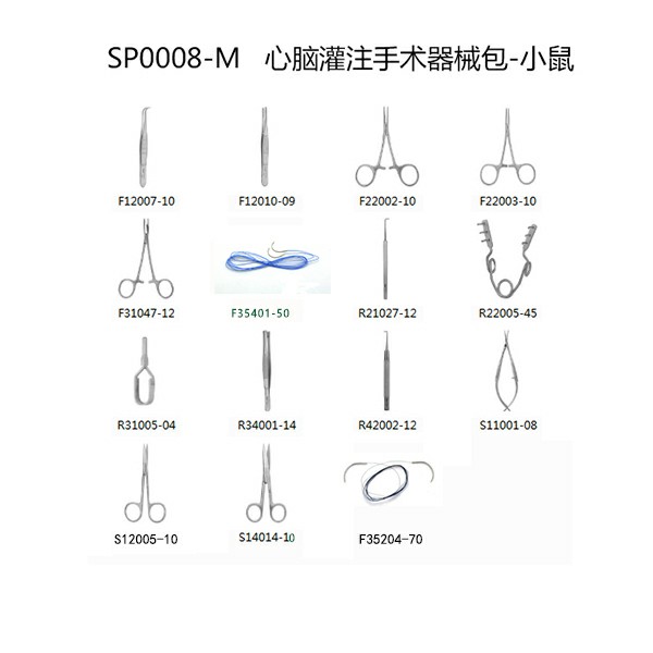 心脑灌注器械包-小鼠 【仅限科研专用 用于动物实验】||瑞沃德