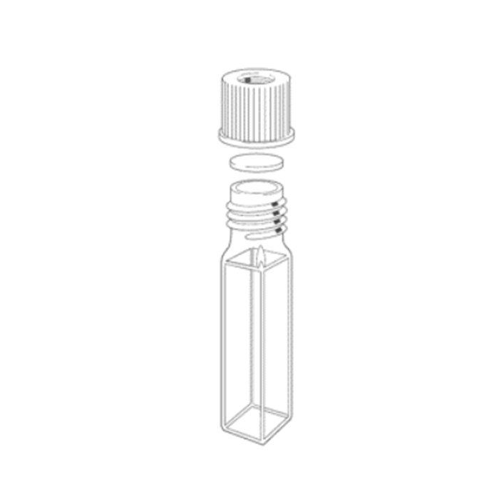 标准方型厌氧池（带螺纹盖 不带孔）Spectrosil石英比色皿 光程10mm 内宽10mm 外部尺寸12.5×12.5×66mm|3.5mL|Starna/斯达纳