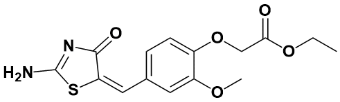 2-(4-((2-氨基-4-氧代噻唑-5(4H)-亚基)甲基)-2-甲氧基苯氧基)乙酸乙酯|Ethyl 2-