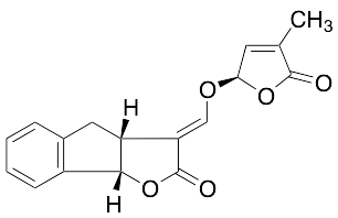 rel-(3aR,8bS,E)-3-((((R)-4-甲基-5-氧代-2,5-二氢呋喃-2-基)氧基)亚甲基)-3,3a,4,8b-四氢-2H-茚并[1,2-b]呋喃-2-酮|Rel-(3aR,8bS,E)-3-((((R)-4-Methyl-5-Oxo-2,5-Dihydrofuran-2-Yl)Oxy)Methylene)-3,3a,4,8b-Tetrahydro-2H-Indeno[1,2-b]Furan-2-One|76974-79-3|源叶|100mg