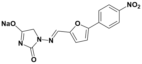 3-(((5-(4-硝基苯基)呋喃-2-基)亚甲基)氨基)-2,5-二氧代咪唑啉-1-鎓钠盐|Sodium 