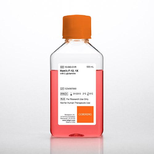 Hams F-12 Medium，[+] L-谷氨酰胺，酚红|Corning-Media|6×500 mL