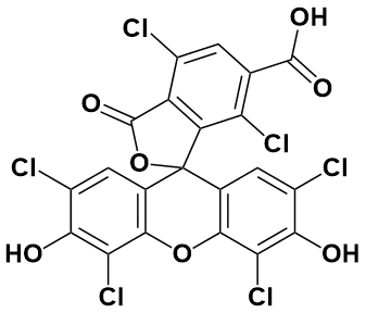 2',4,4',5',7,7'-六氯-3',6'-二羟基-3-氧代-3H-螺[异苯并呋喃-1,9'-氧杂蒽]-6-羧酸|2',4,4',5',7,7'-Hexachloro-3',6'-dihydroxy-3-oxo-3H-spiro[isobenzofuran-1,9'-xanthene]-6-carboxylic acid|155911-16-3|源叶|5mg