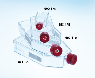 细胞培养瓶，250ml，75cm2，TC处理，红色滤盖，灭菌||Greiner/葛莱娜