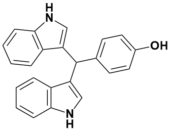 4-[二(1H-吲哚-3-基)甲基]苯酚|4-(di(1H-Indol-3-yl)Methyl)Phenol