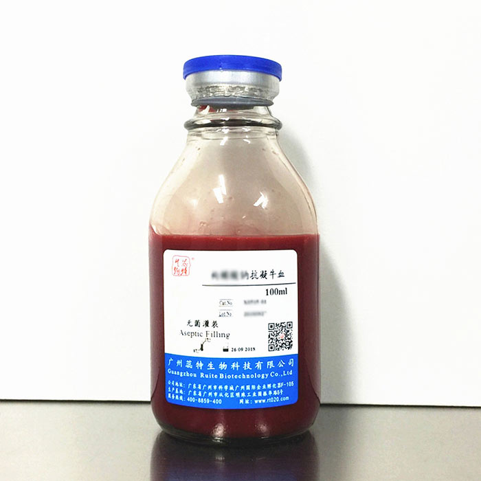 草酸钾抗凝牛血|Potassium oxalate anticoagulates bovine blood|蕊特生物|100ml