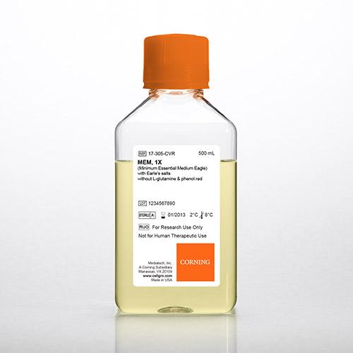 MEM培养基 (不含谷氨酰胺，酚红)|Corning-Media|6×500 mL