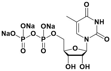 ((2R,3S,5R)-3-羟基-5-(5-甲基-2,4-二氧代-3,4-二氢嘧啶-1(2H)-基)四氢呋喃-2-基)甲基二磷酸三钠盐|Sodium ((2R,3S,5R)-3-Hydroxy-5-(5-Methyl-2,4-Dioxo-3,4-Dihydropyrimidin-1(2H)-Yl)Tetrahydrofuran-2-Yl)Methyl Diphosphate|95648-78-5|源叶|1g