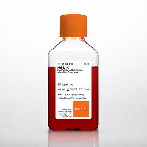 HBSS，1X，[+] 钙，镁，酚红|Corning-Media|6×500 mL