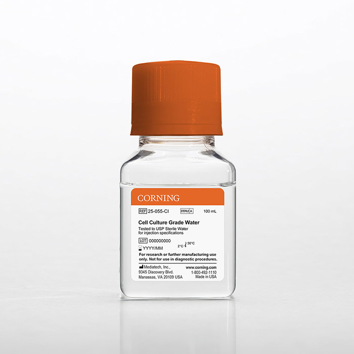 细胞培养用水Cell Culture Grade Water Tested to USP Sterile Water for Injection Specifications|Corning-Media|100 mL