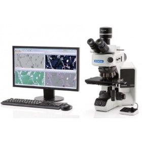 奥林�巴斯工业显微镜进行金属和合金的粒径分析