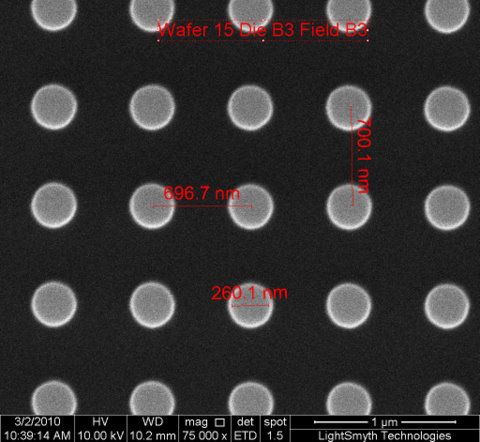 线性硅纳米印章(纳米图案硅片) (尺寸 8.0 x 8.3 mm)