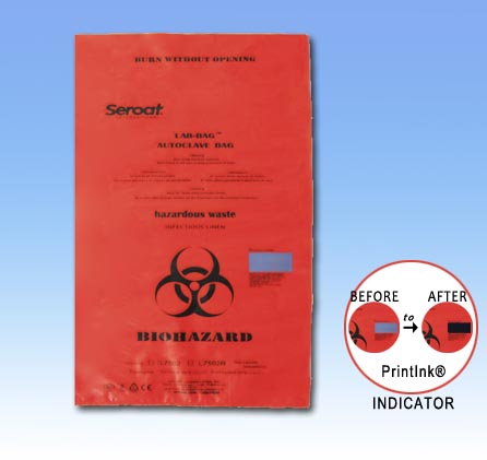 Seroat LAB-BAG™L75系列生物废弃物处理袋（PrintInk®灭菌指示）