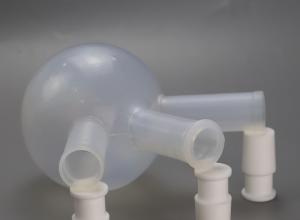 PFA烧瓶500ml可定制3颈搭配搅拌桨耐腐蚀低本底特氟龙塑料
